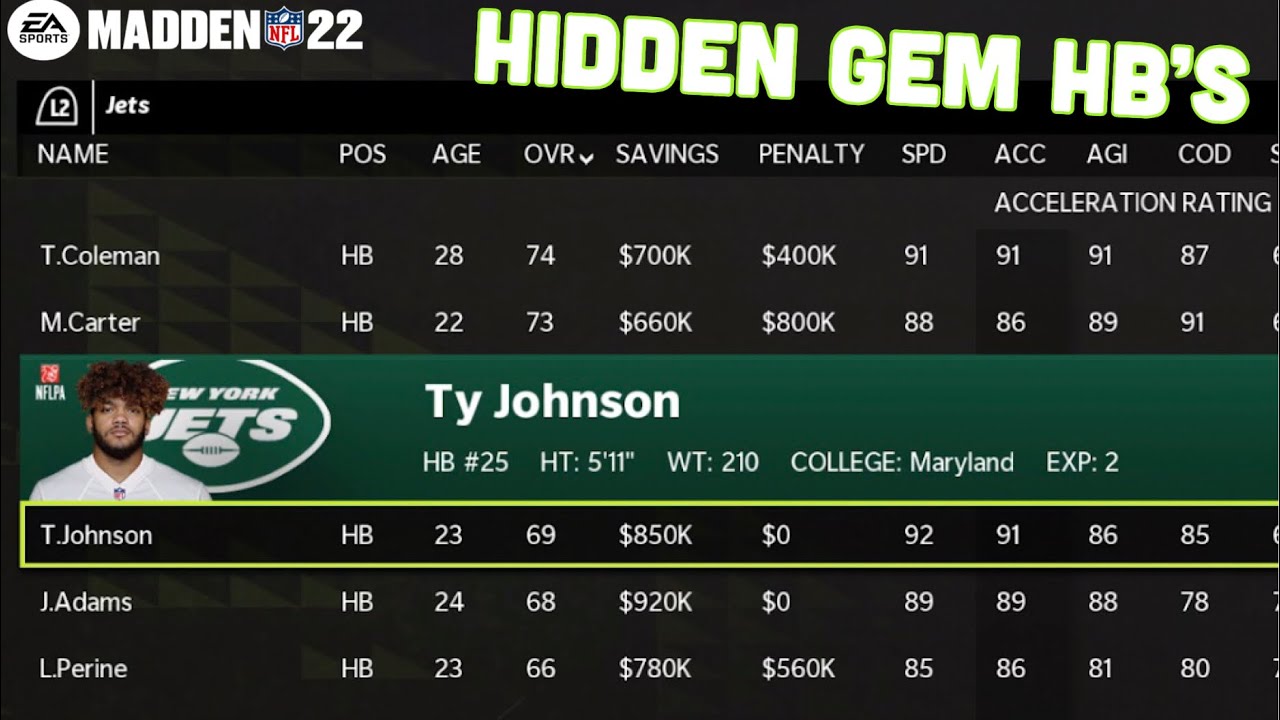 Madden 22 Hidden Gem HB's