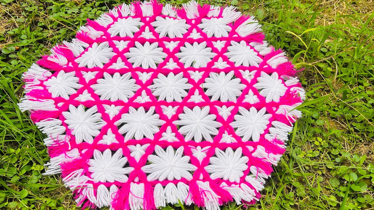 Latest Flower shaped Round Table Mat Design / #cover #tablemat #knittercrafteryogita