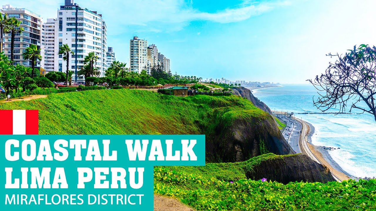 LIMA Peru | Miraflores District | Street & Beach Walking Tour NON-STOP