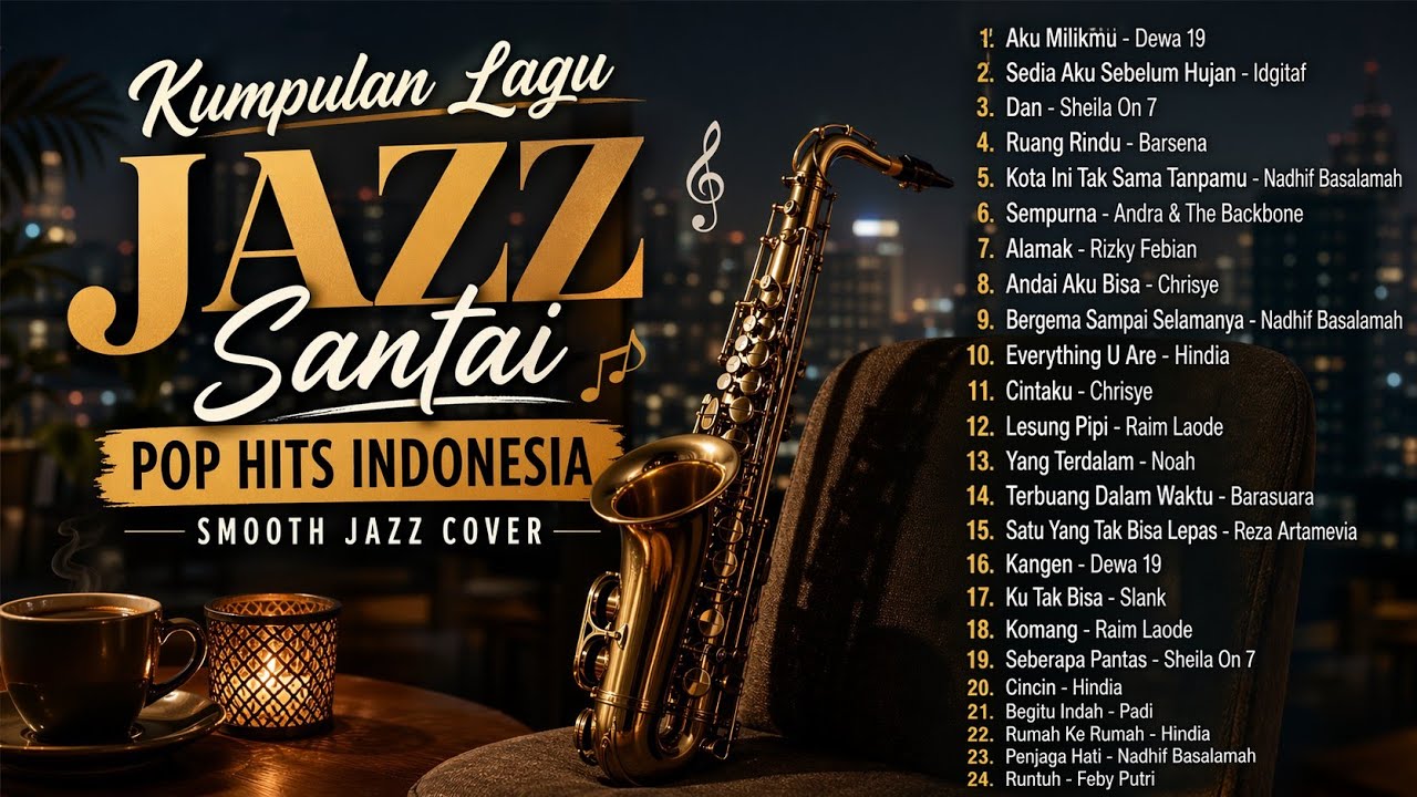 Kumpulan Lagu Jazz Santai Pop Hits Indonesia | Smooth Jazz Cover