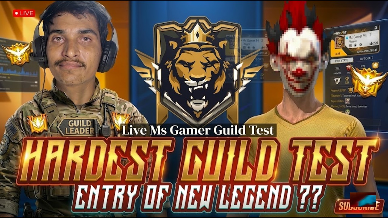 🔴 LIVE MS GAMER GUILD TEST DAY 21 #freefire #shortsfeed #shortslive #shortsviral  #gyangaming