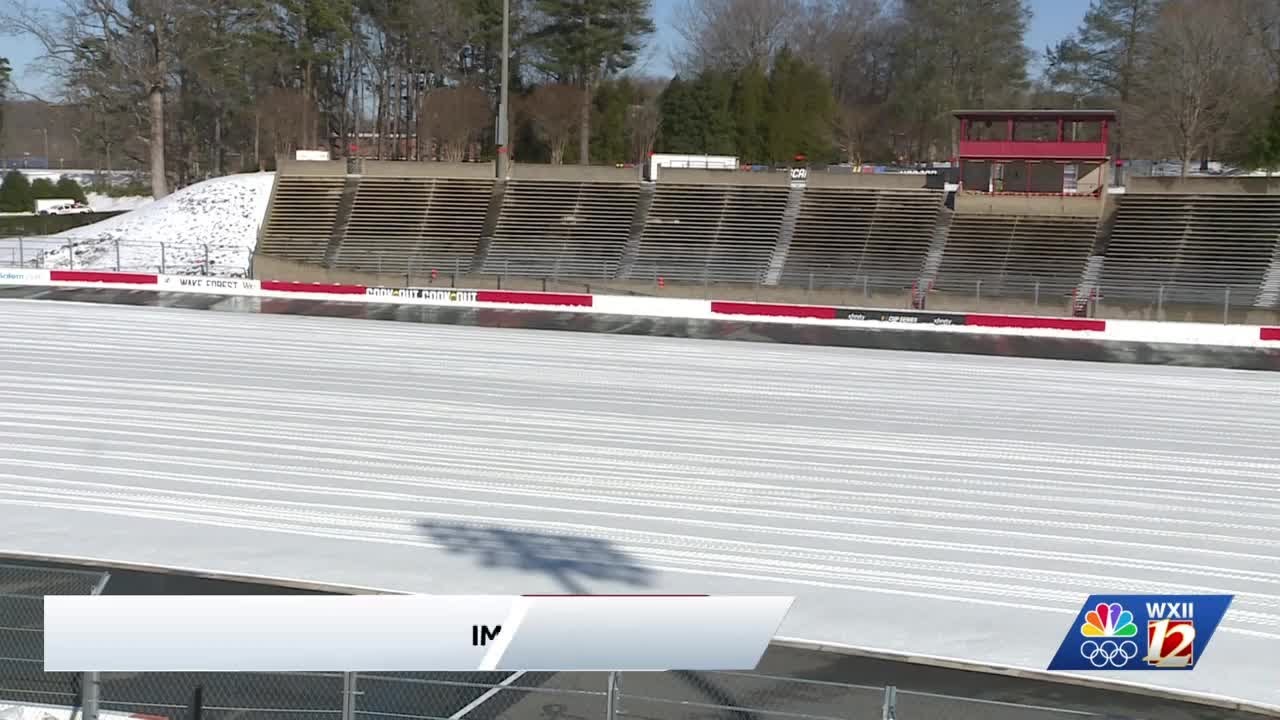 Bowman Gray Stadium working to clear ice for NASCAR&rsquo;s The Clash