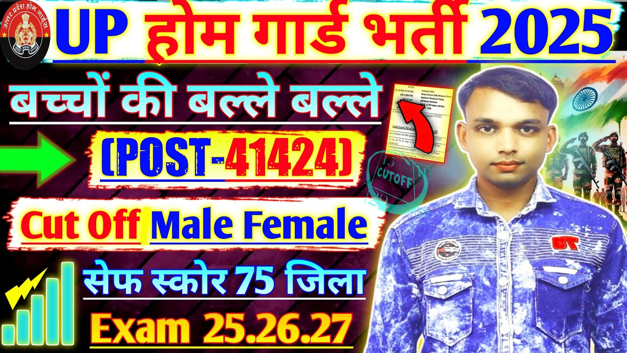 UP Home Guard Cut Off 2026📈📈75 District List & Exam Date Update l Category Wise Safe Score 2026