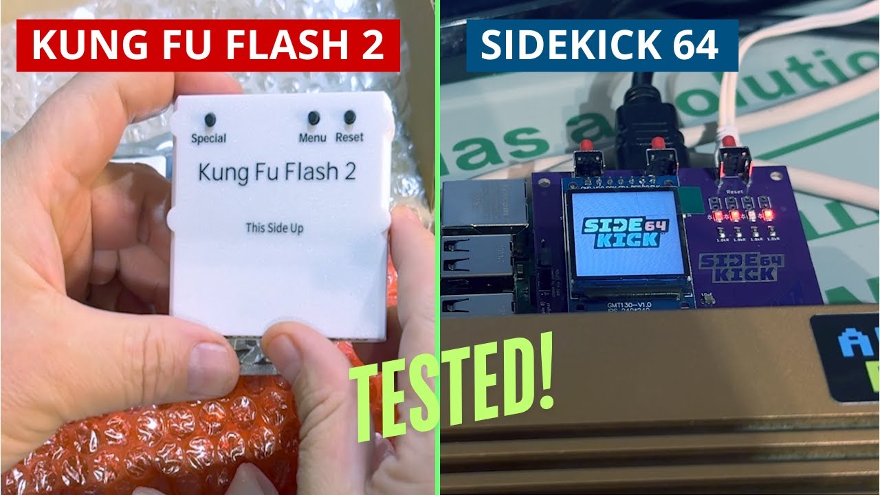 Commodore 64: THE NEW Kung Fu Flash 2 with REU tested and compared to the SideKick64