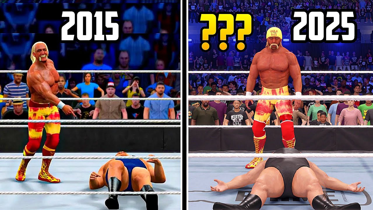 ДА... Эти анимации отличаются друг от друга на 10 лет! (WWE 2K15 против WWE 2K25)