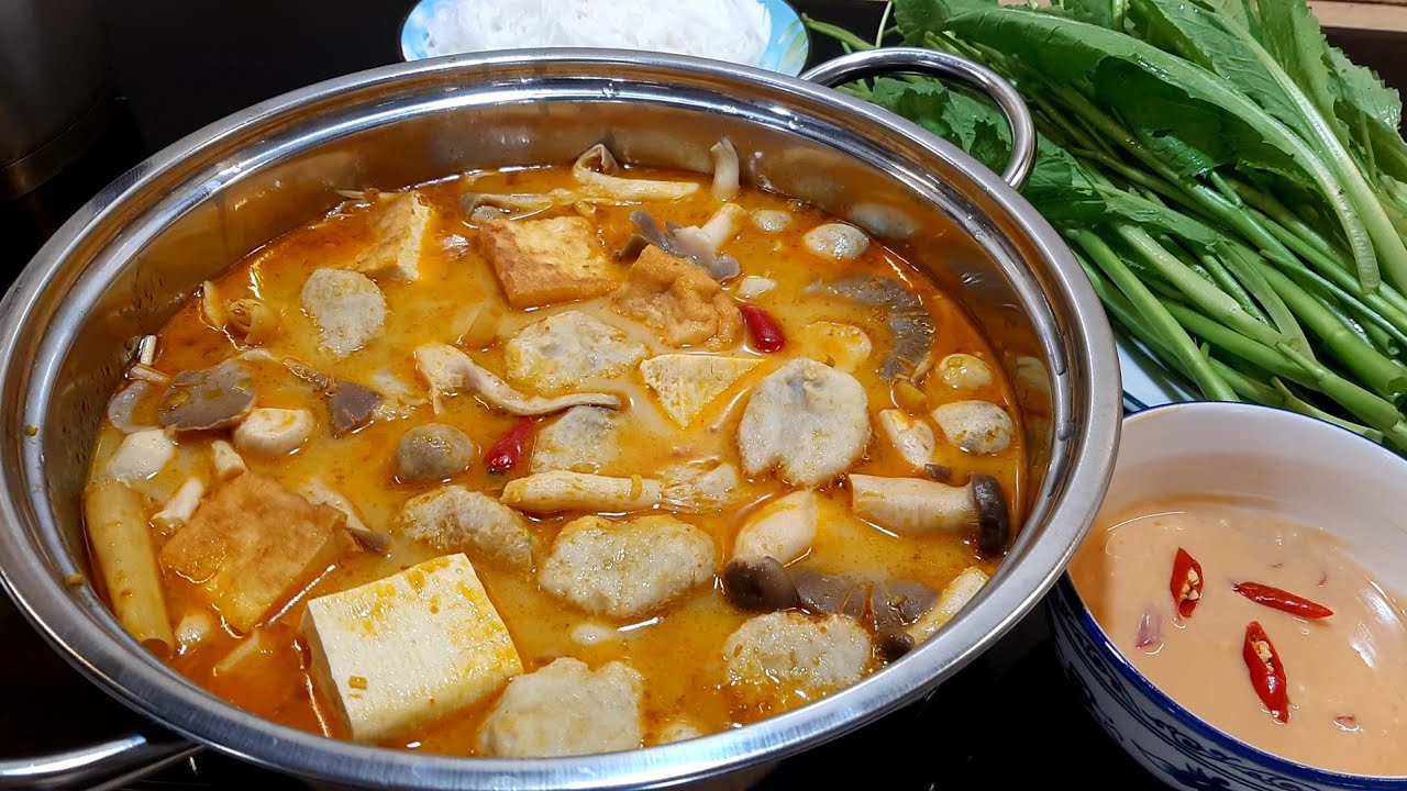 Chia Sẻ Cách làm ;, LẨU NẤM NẤU CHAO CHAY,nước lẩu ngọt ngon,với nước chấm ngon-Món Ăn Giản Dị