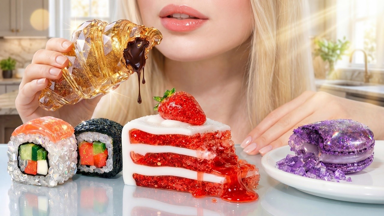 Glass Food ASMR Compilation 🍣🍰🥐 | Oddly Satisfying & Relaxing