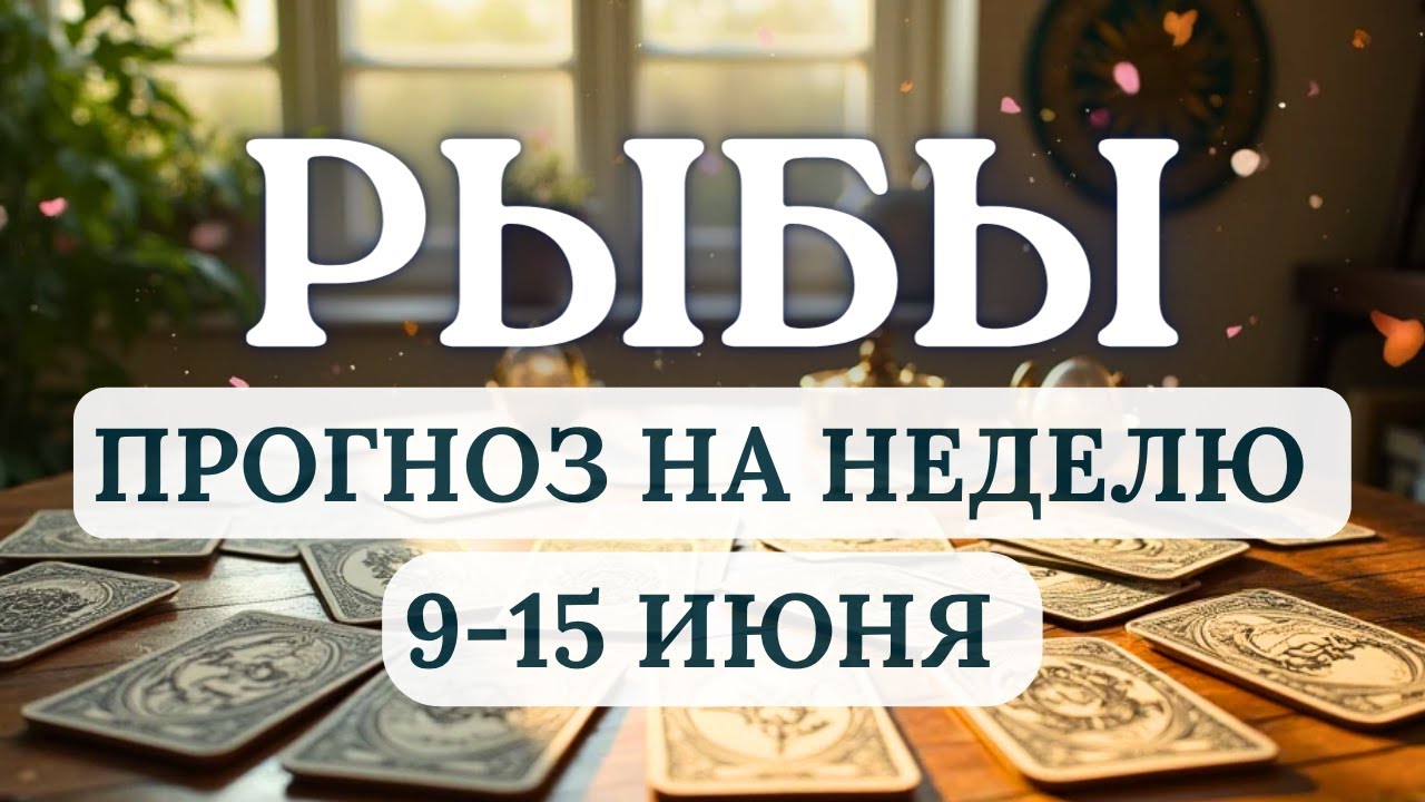 РЫБЫ♓️ ПРОЯВЛЯЙТЕ НАСТОЙЧИВОСТЬ И ДОСТИГНИТЕ УСПЕХА♓️ГОРОСКОП НА НЕДЕЛЮ СО 9 ПО 15 ИЮНЯ 2025
