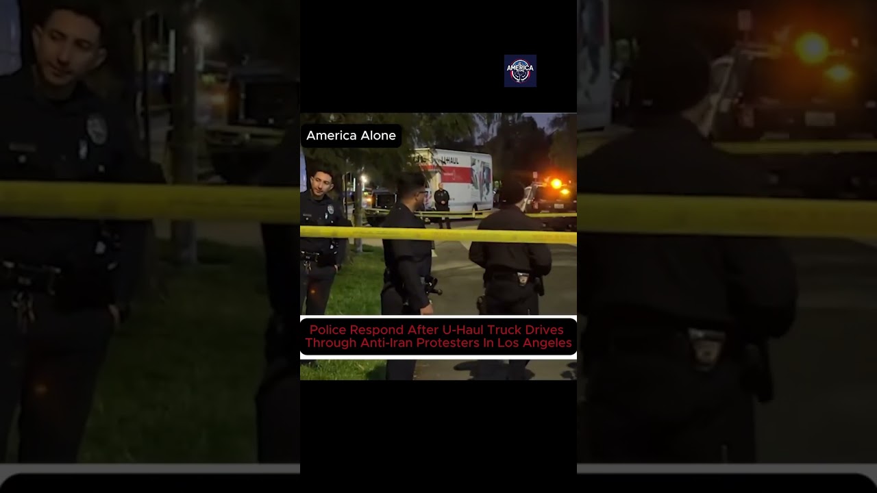 Police Respond After U-Haul Truck Drives Through Anti-Iran Protesters In Los Angeles 