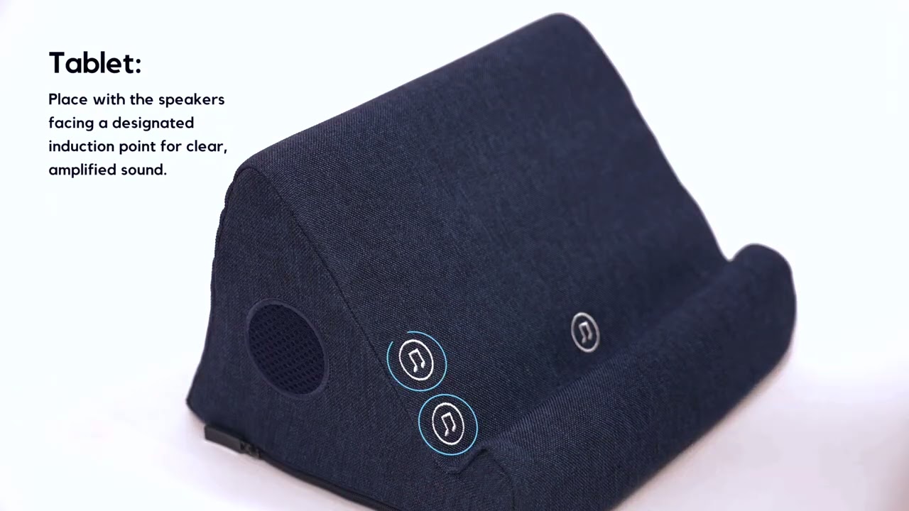 How to Use the Induction Speaker Tablet Pillow | Quick Setup Guide
