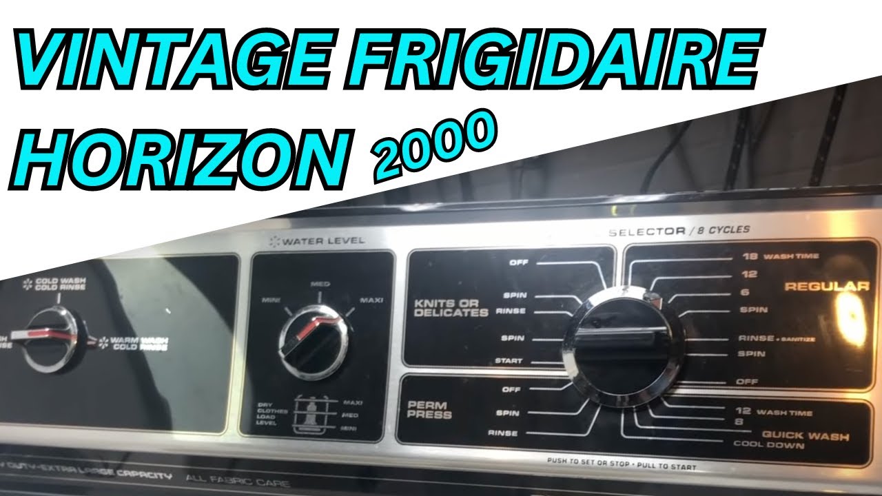 Full Wash: Vintage Frigidaire Horizon 2000 Washer  Full Load of Shop Towels
