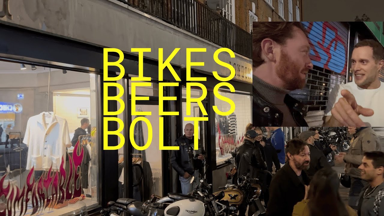 Вечер в Лондоне на трассе T100 — Bike Shed, мотоциклы Bolt и Фредди Доббс