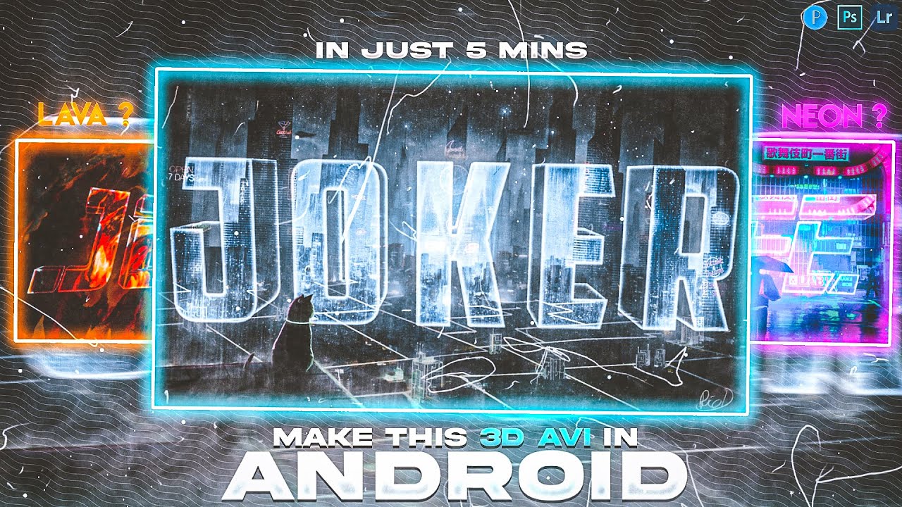 How To Make This 3D AVI Logo In Android | Ps Touch Tutorial