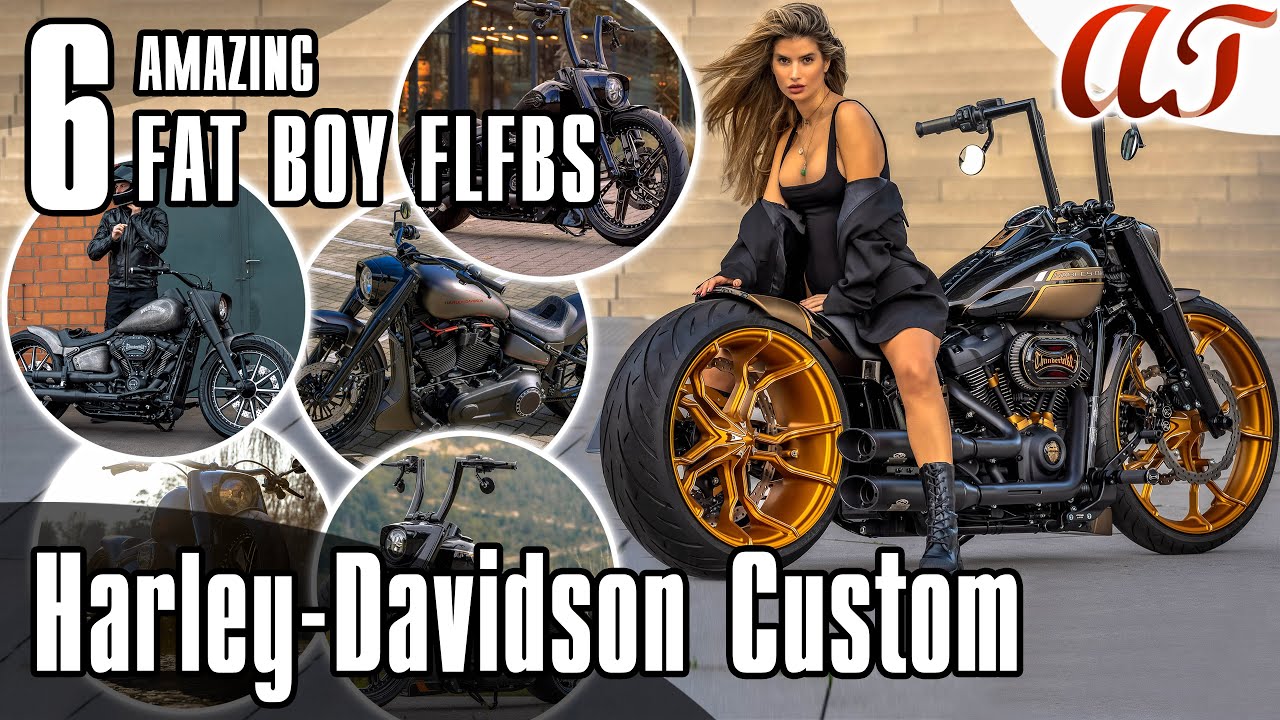 6 AMAZING Harley-Davidson FAT BOY FLFBS Custom [4K] * A&T Design