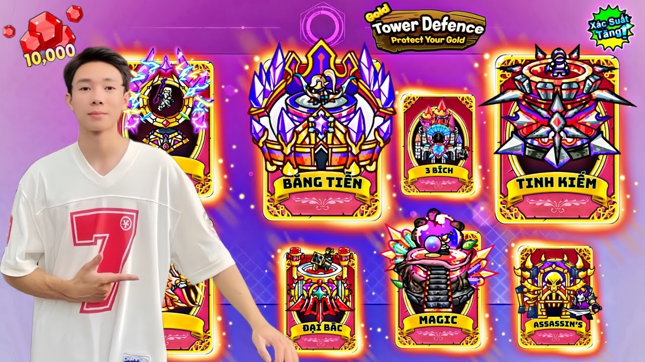 Kỉ Lục GTD Phá " 700K KIM CƯƠNG " Ra 16 Tháp Đỏ, Cháy Cả Giàn PC  | Gold Tower Defence | LMD Game