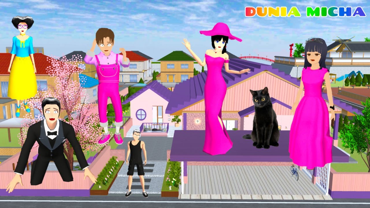 Yuta Miskuen VS Mia Adalah Mio Anak Orang Kaya Petaka Karena Kucing Kikir | Sakura School Simulator