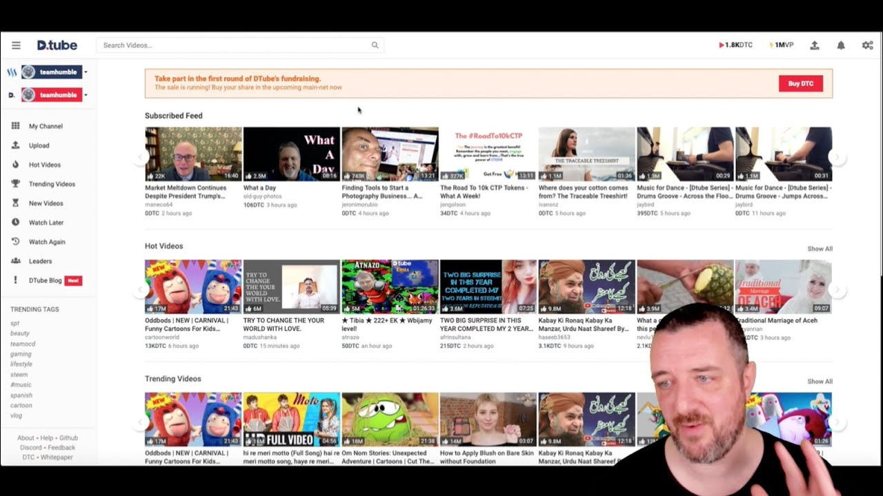 using dtube to upload decentralized video for new tron users