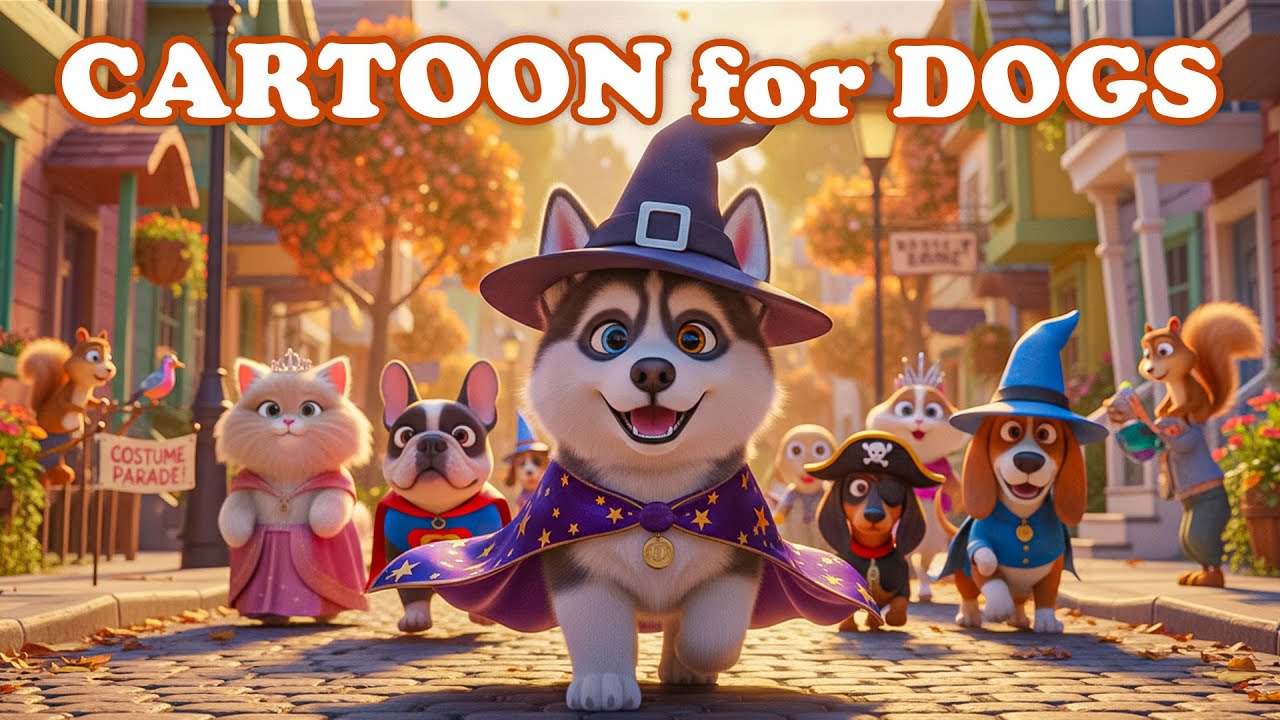 [HALLOWEEN] Music for Dogs 🎃 Halloween in Pumpkin Village ✨ Cartoon for Dogs When Home Alone