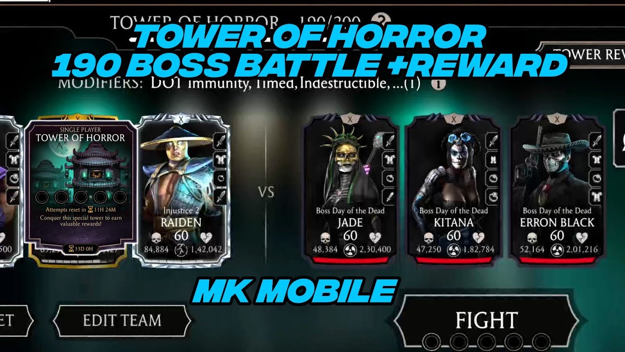 Tower of horror 190 Boss Battle +Reward Mk mobile