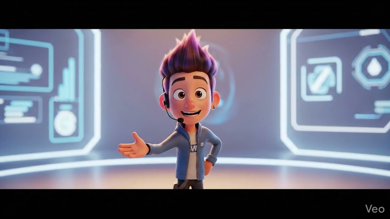 Personaje animado con inteligencia artificial (IA en acción)