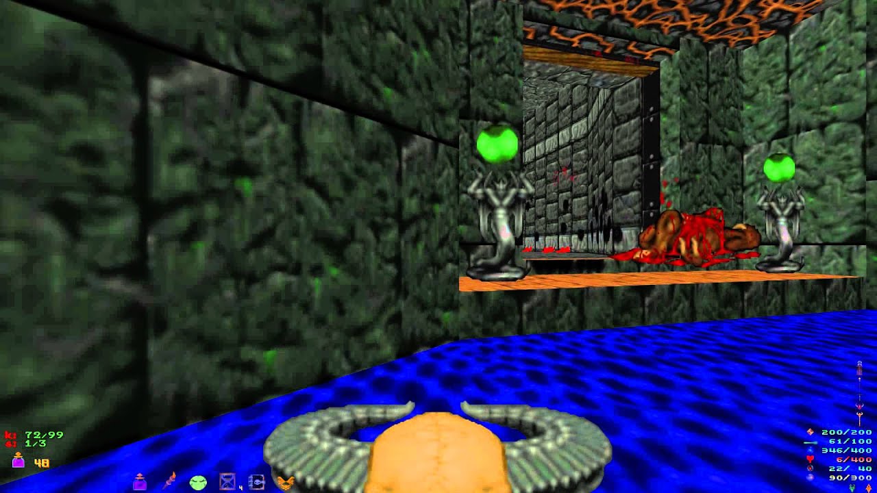 Heretic - E3M2 The Cesspool - Black Plague - All Secrets - 1080p 60fps