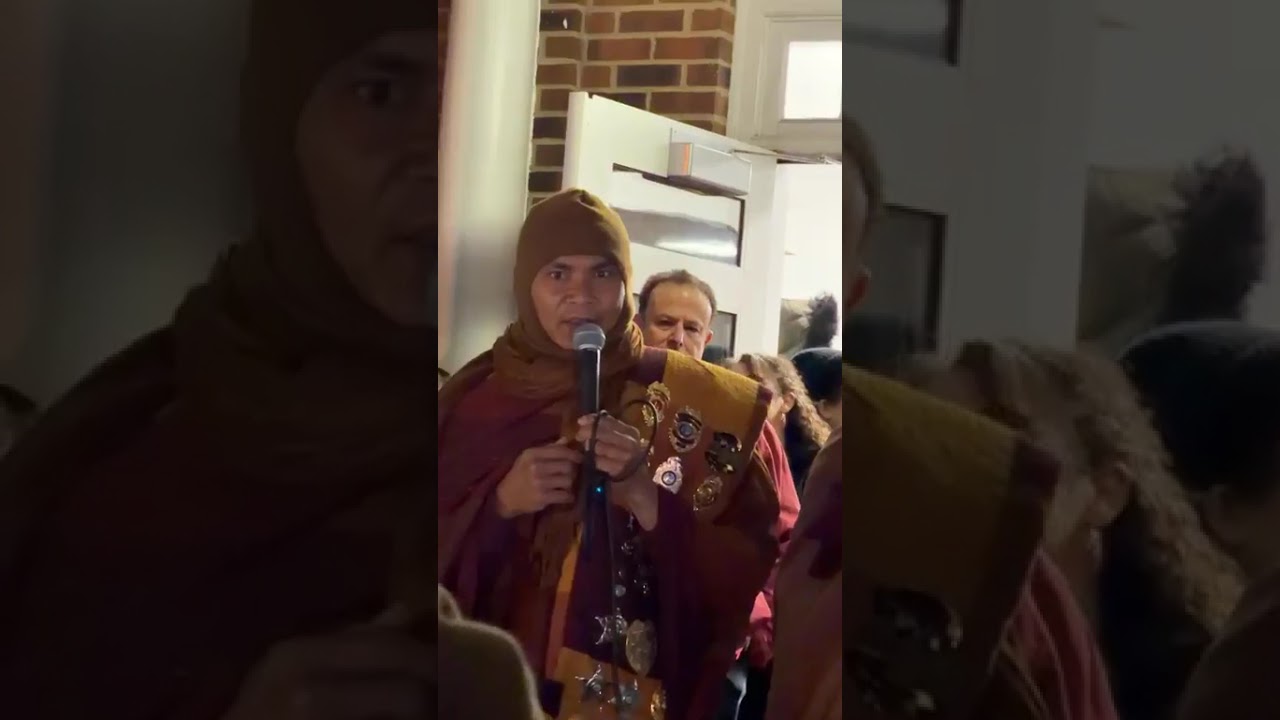 The Buddhist monk sharing the love and peace sermon at the Kingsland church Chester Virginia!