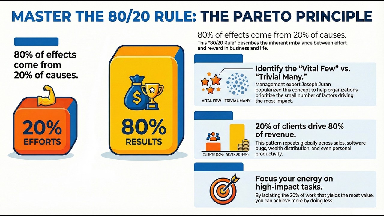 Принцип Парето: почему 80% ваших результатов достигаются за счет 20% вашей работы.