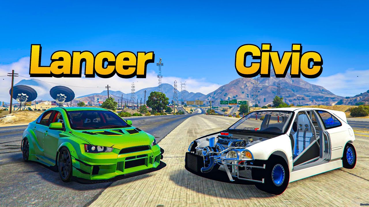 Usamos La Honda Civic Para Retar Un Lancer Evo X Gta Rp
