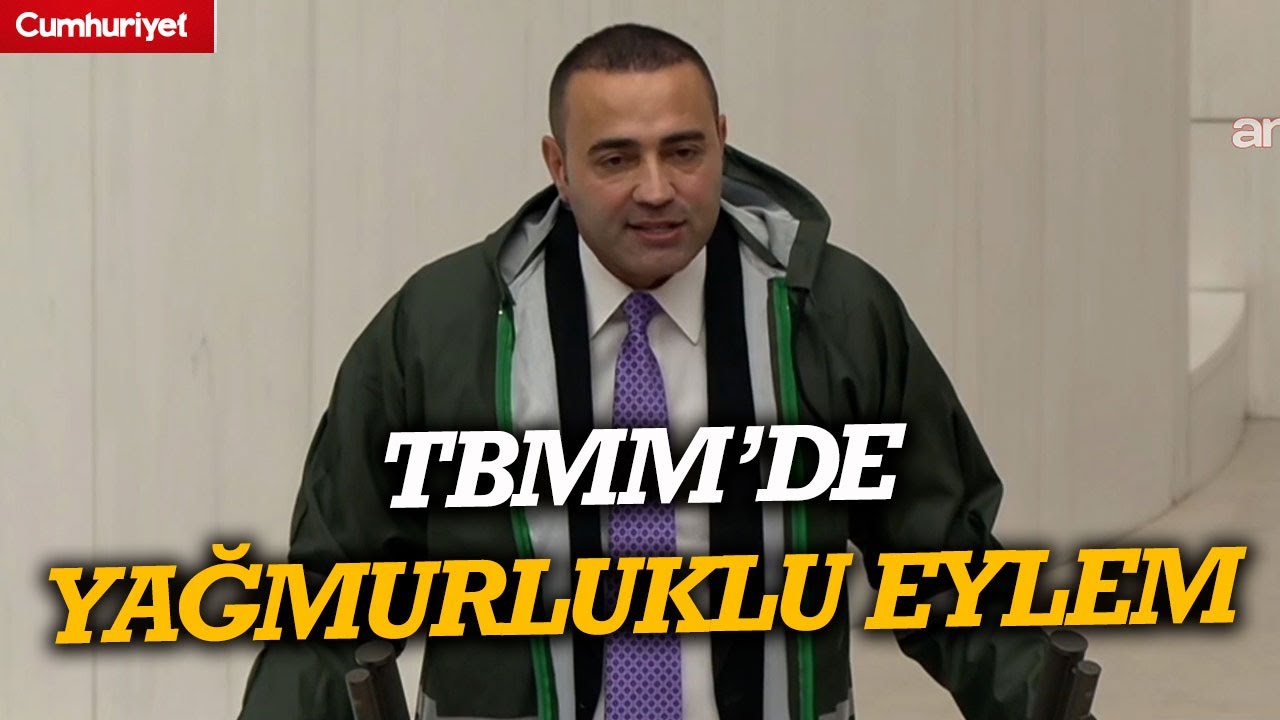 CHP’li Kaya’dan TBMM’de yağmurluklu eylem: Çiftçinin sesini böyle duyurdu