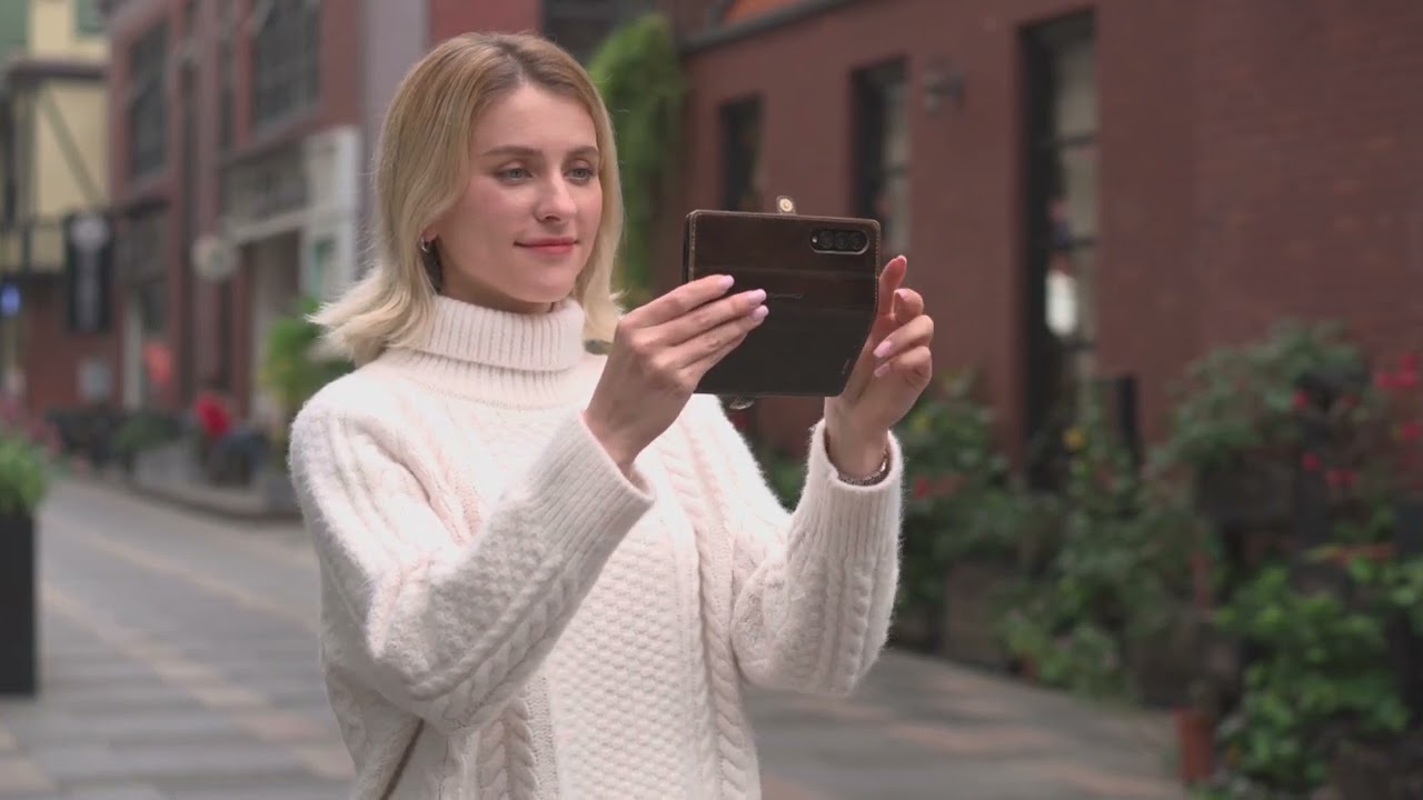 Case for Samsung Galaxy Z Fold, CaseMe, Smooth Leather, Wallet Type, Stand, Magnetic Closure