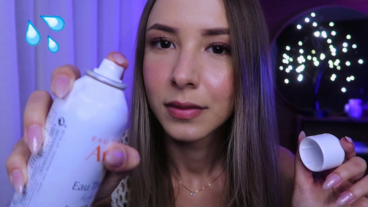 ASMR - HIGIENIZANDO SEU ROSTO PARA DORMIR PROFUNDAMENTE 💦