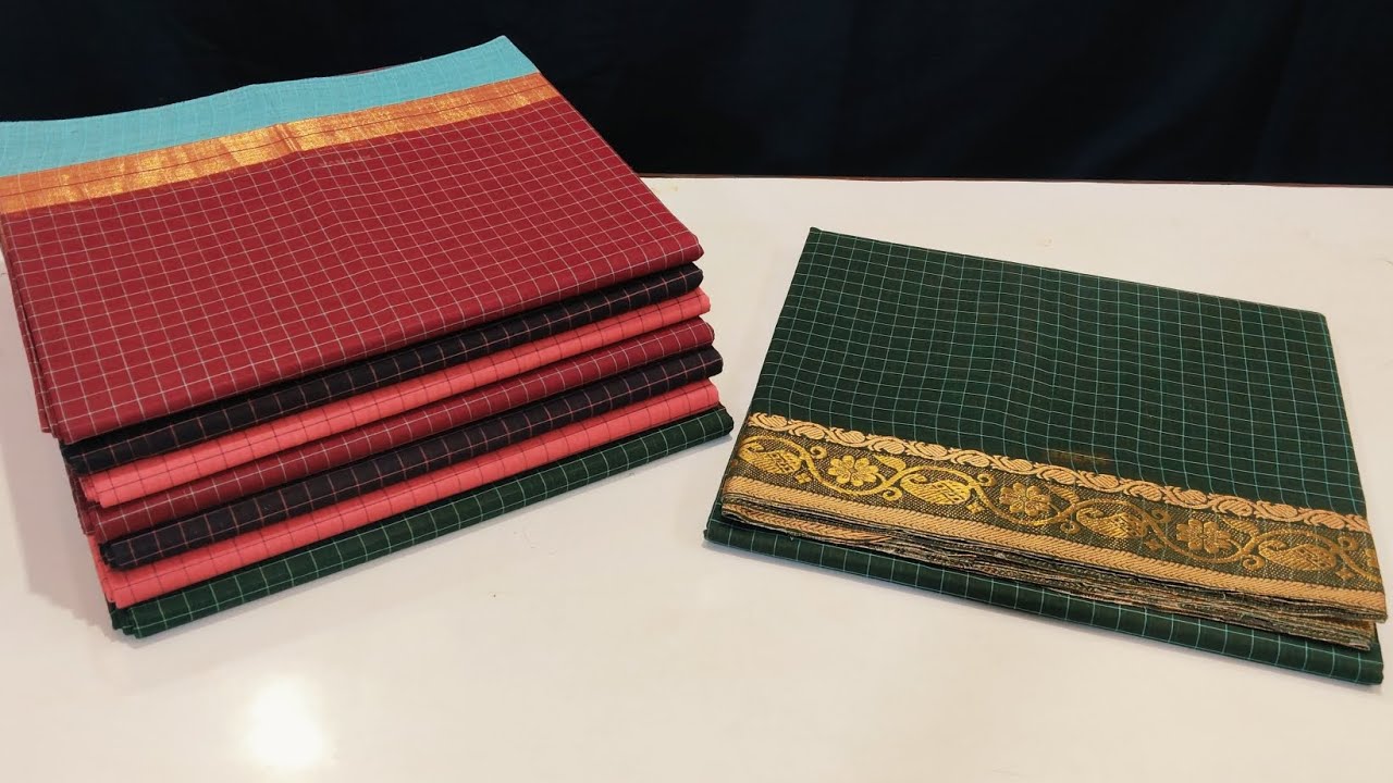 💐 chettinad cotton sarees Rs560/- 💐 thread checks💐 offer price 💐