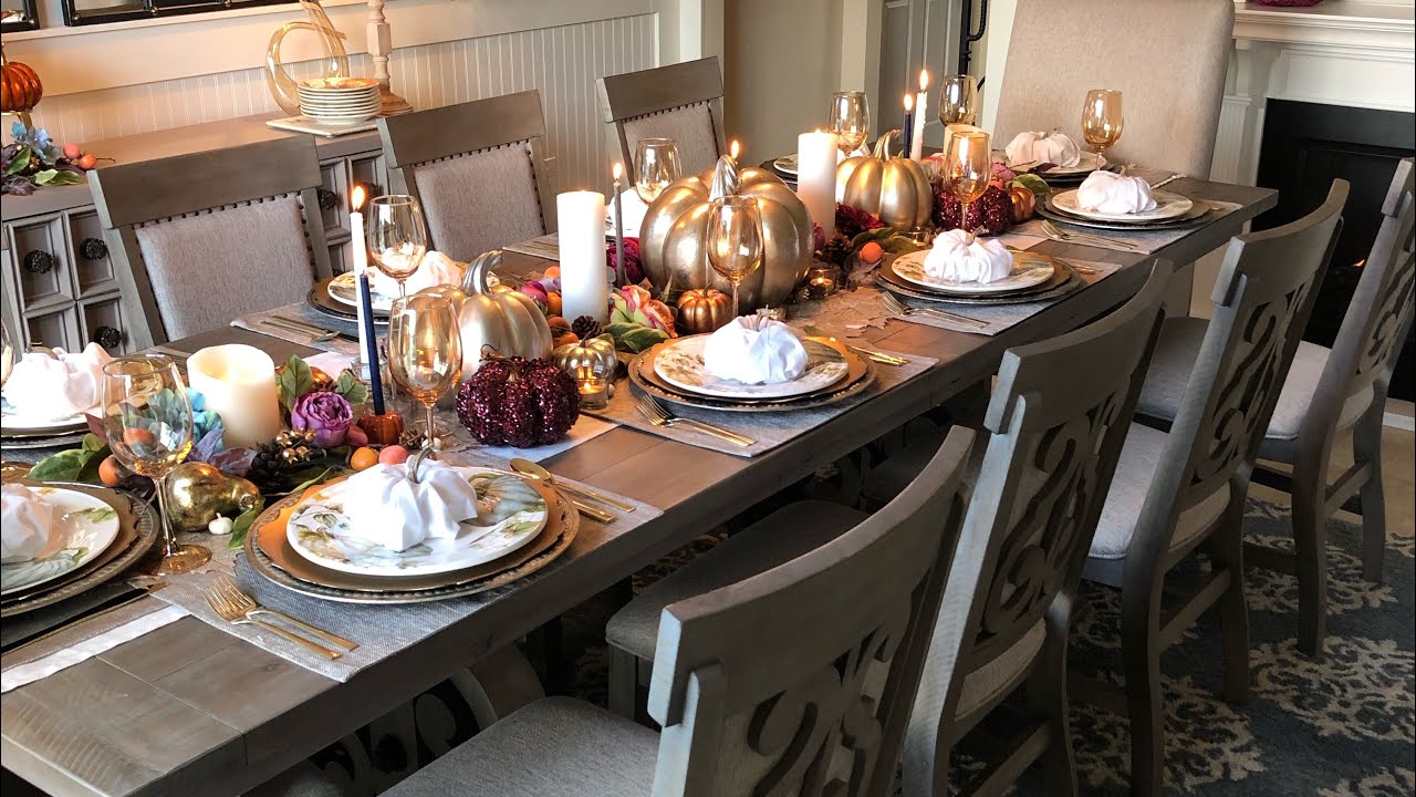 2019 Fall Tablescape Tour & How To Make A Pumpkin Napkin