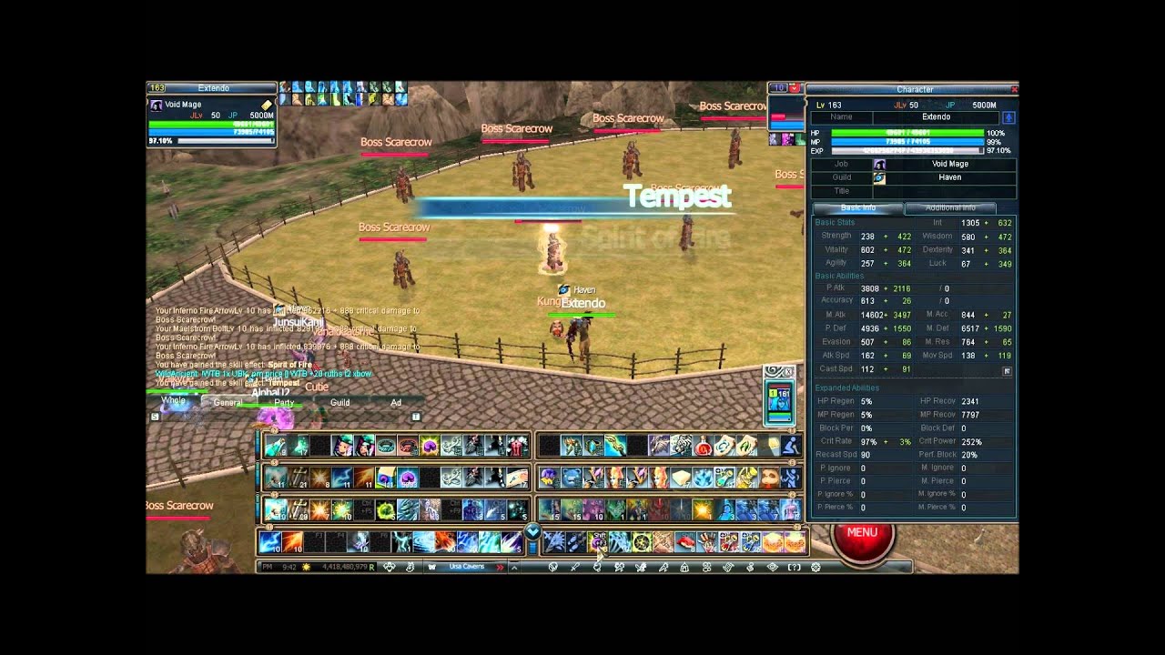 Rappelz Epic 7 Part 4 - Void Mage Dmg Output (Improved) +Lvl Up