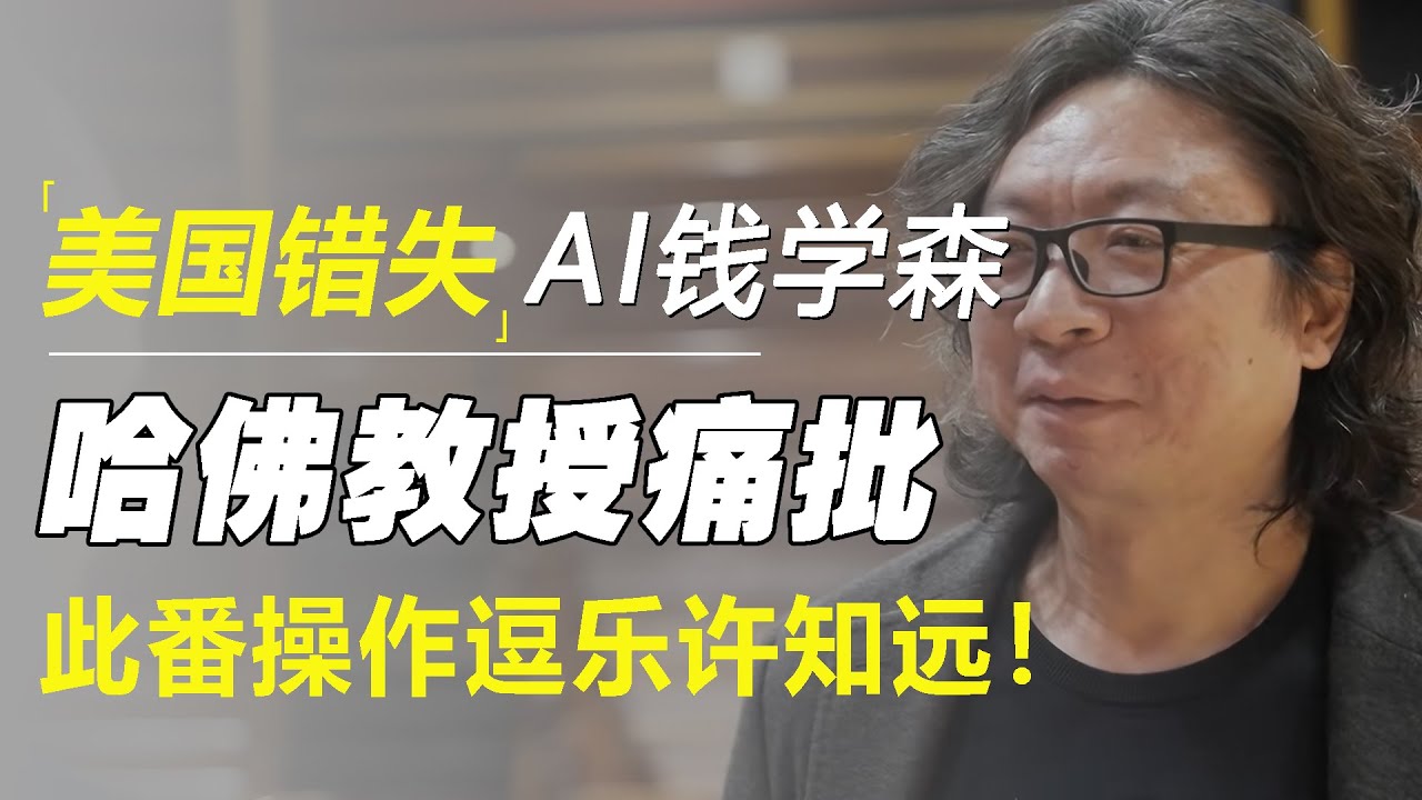 美国错失AI钱学森，哈佛教授痛批，此番操作逗乐许知远！