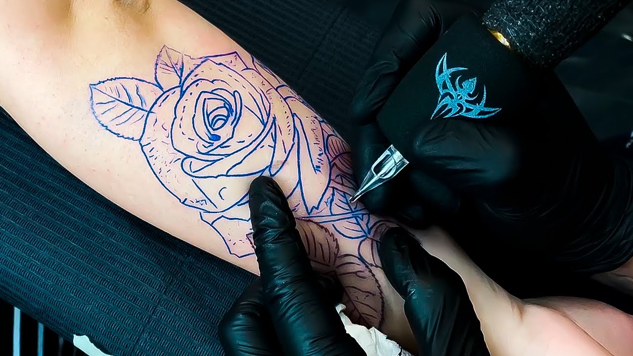 ROSE TATTOO, TATTOO ROSA ( CHICO MORBENE TATTOO ) TATTOO TIME LAPSE - ROSA REALISTA