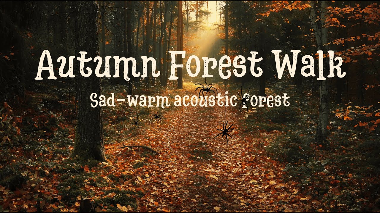 Autumn Forest Walk 🍂 | Morning / Evening Music | 1 Hour Indie Folk • sad-warm acoustic, soft vocals