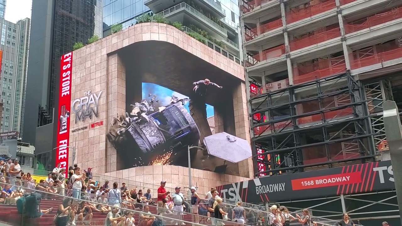 The Gray Man Netflix 3D Billboard Times Square New York City - Ryan Gosling