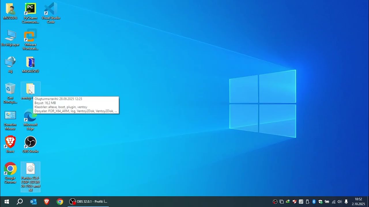 1-) Pardus Etap İmajı İndirme ve Flash Bellekleri Ventoy İle Ayarlamak (Hem Windows Hem Pardus)