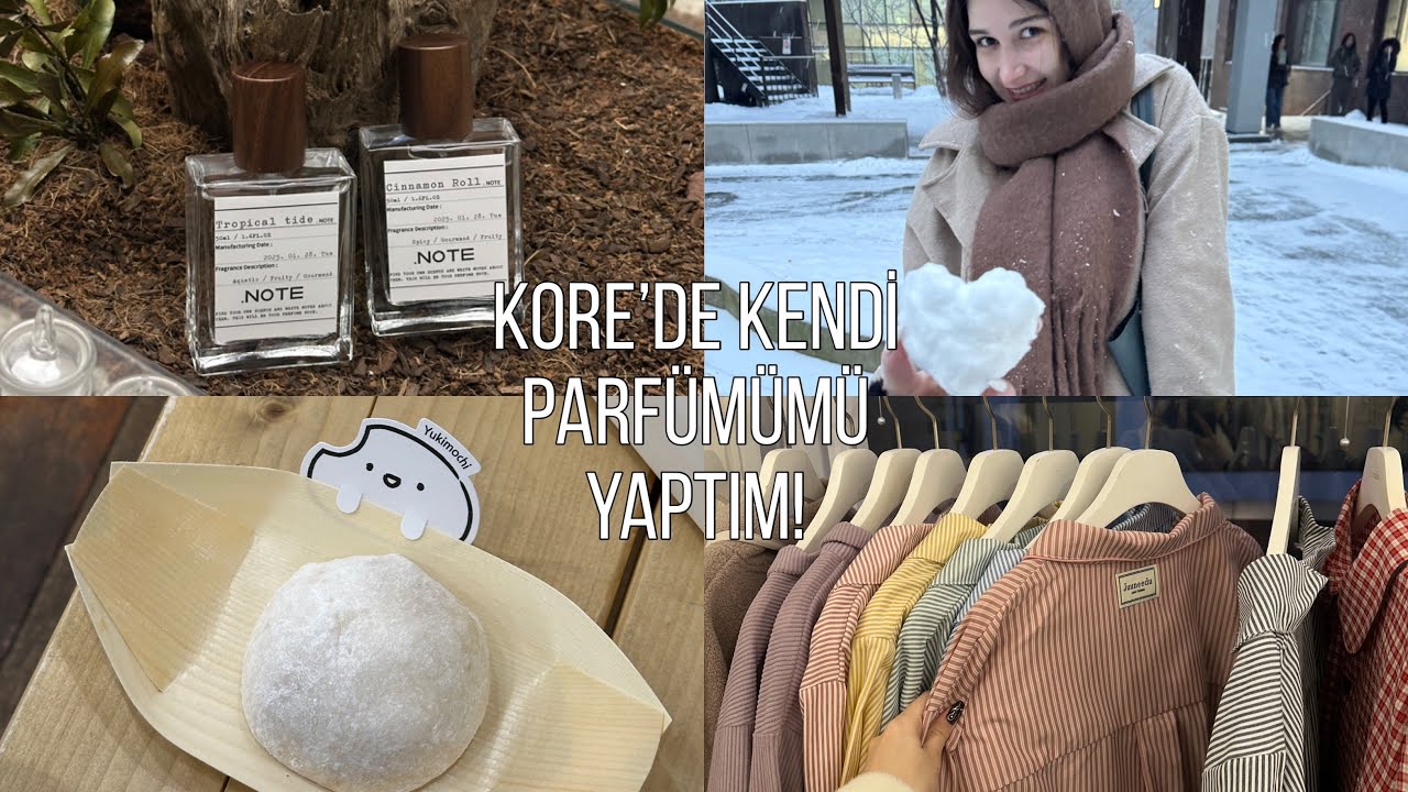 KORE’DE KENDİ PARFÜMÜMÜ YAPTIM!🌸 14 Şubat alışverişi🛍️, Karda oynadık❄️, Mochi📍#ilaydainseoul day-24