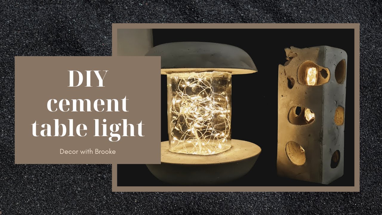 DIY concrete table lamp  /cement projects