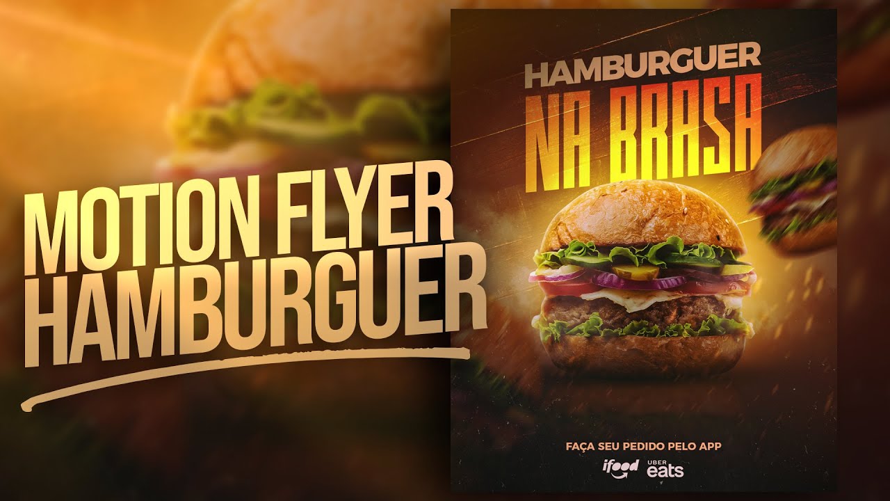 Motion Flyer (SOCIAL MEDIA) Hambúrguer no after effects