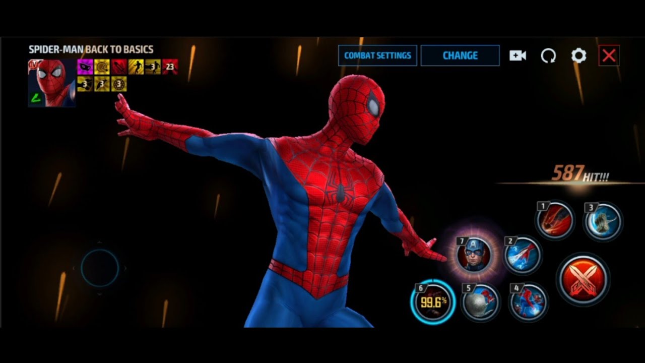 Spider-Man in Back To Basic suit skills preview | Marvel Future Fight