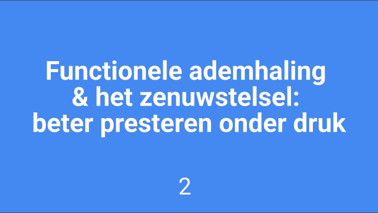 V2 | Curio Workshop: Ademhaling & het zenuwstelsel: beter presteren onder druk