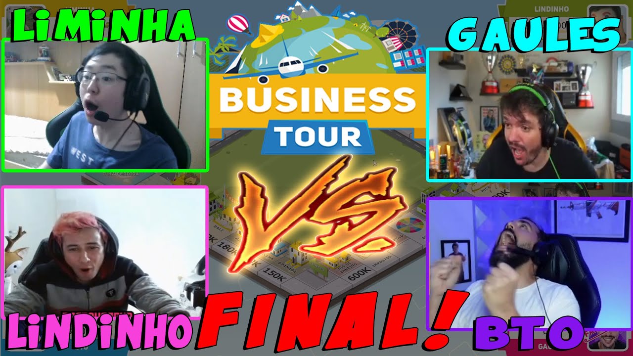 GAULES E BT X LINDINHO E LIMINHA (2 V 2) JOGANDO BUSINESS TOUR (GRANDE FINAL!) IMPOSSIVEL NÃO RIR!