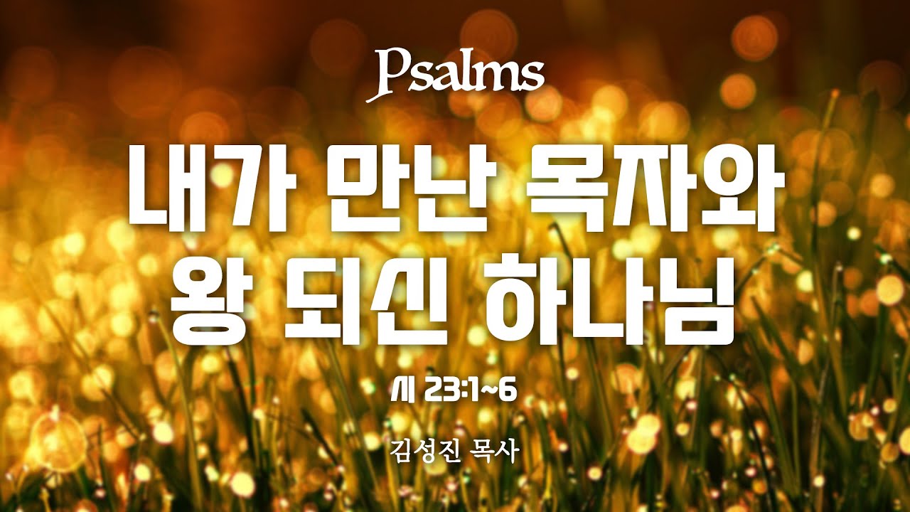 내가 만난 목자와 왕 되신 하나님 (시 23:1~6) | 열린교회 | 김성진 목사 | 자막설교