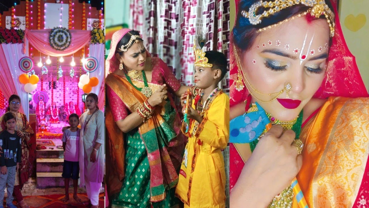 Radha Rani makeup look Janmashtami  Hindi blog