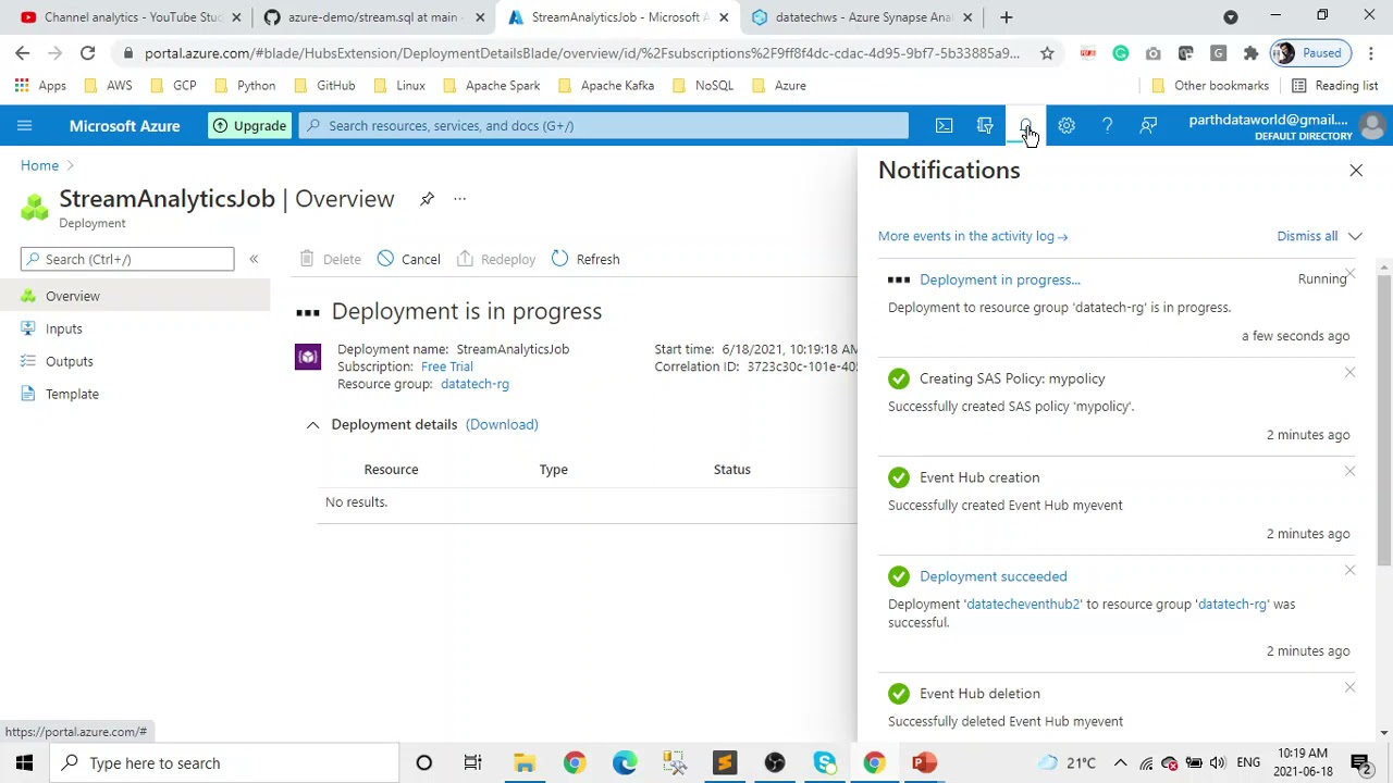 Azure Stream Analytics с Synapse