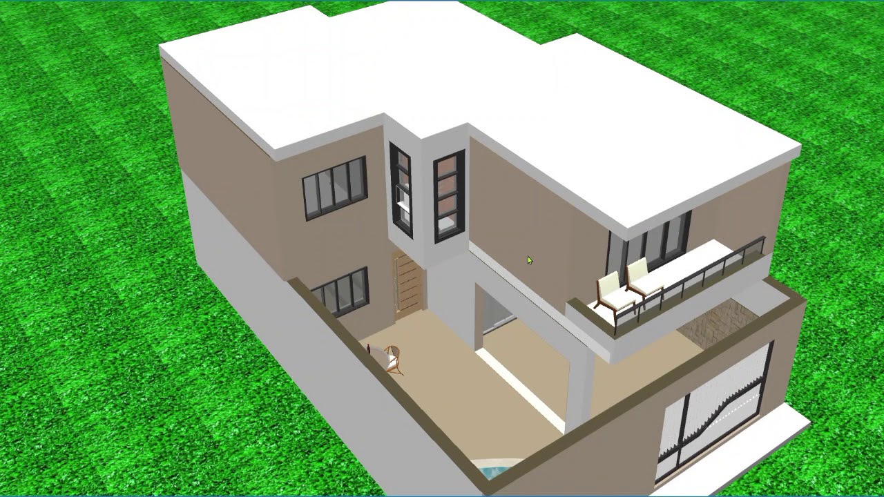 PLANTA 3D PARA SOBRADO CHARMOSO