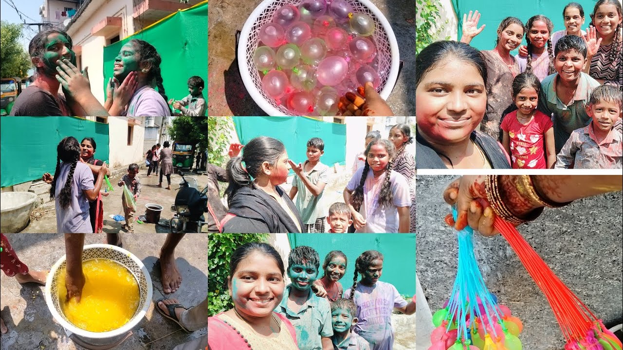 # హోలీ కి నేను మా అమ్మమ్మ వాళ్ళ ఇంటికి వచ్చాము// అందారికి హోలీ శుభాకాంక్షలు 